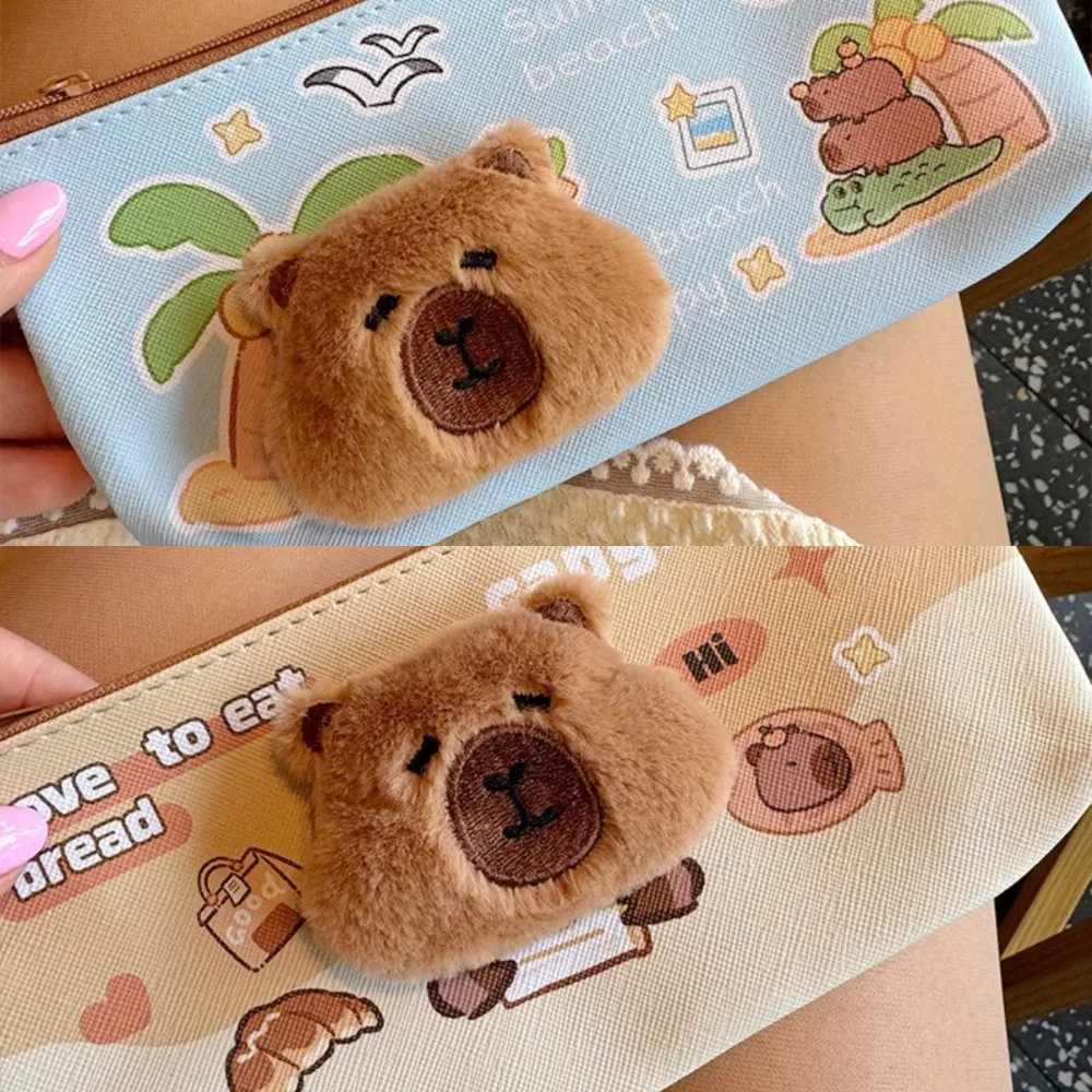 Śliczna torba na długopis Capybara Cartoon Piórnik o dużej pojemności Wielofunkcyjne pudełko na długopisy Studenci