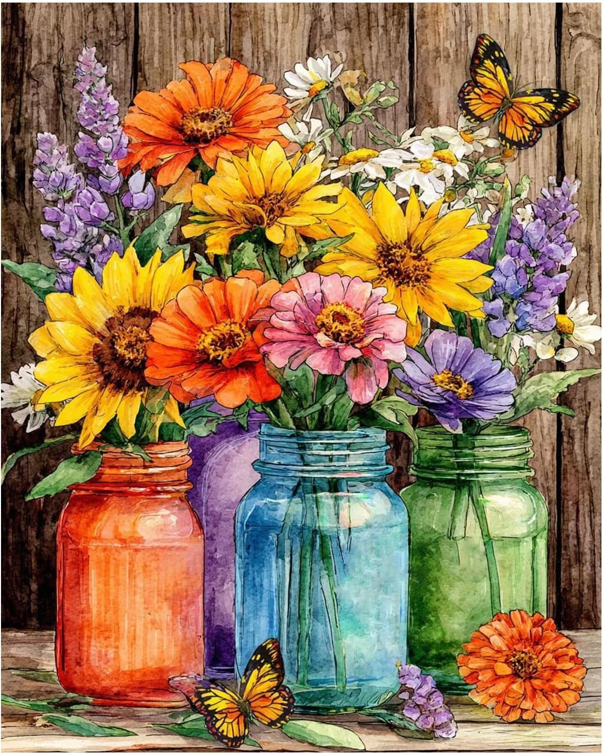 

500/1000 PCS Jigsaw Puzzle Flowers Home Family Activity Games for Gameroom Bedroom Home Decor Frameless