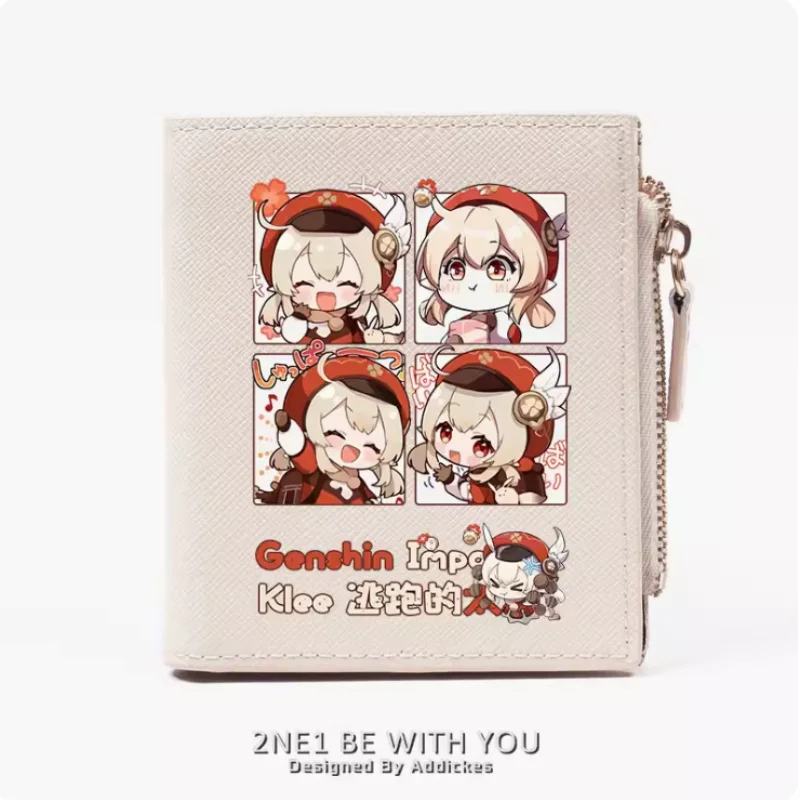 

Genshin Impact Klee Anime Fashion Wallet PU Purse Card Coin Zipper Money Bag Cosplay Gift B575