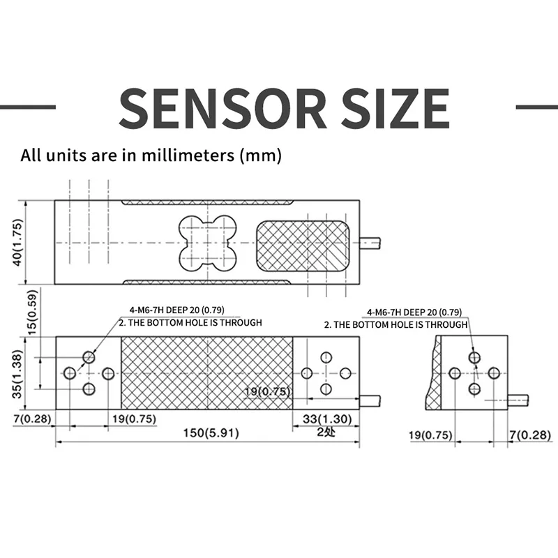 Cost-Effective L6E Load Cell 50-300kg ZEMIC Sensor Replacement for Budget Industrial & Commercial Bench Platform Scales STCELLS