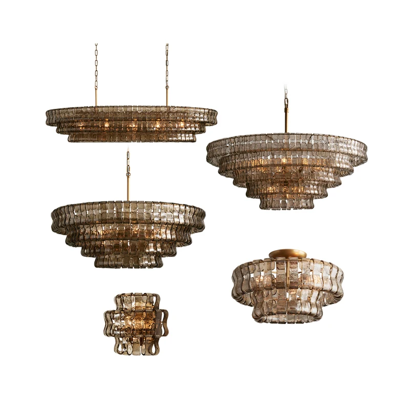 2026 New Trend Murano Series Gold Chrome Black White LED Chandelier Lighting Lustre Hanging Lamp For Foyer Dinning Room