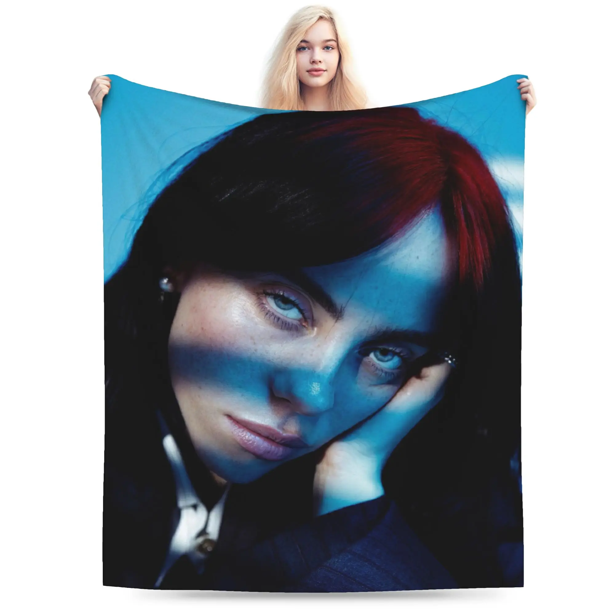 Singer Billies Blankets Fleece Printed Breathable Lightweight Throw Blankets for Sofa Bedroom Bedspreads