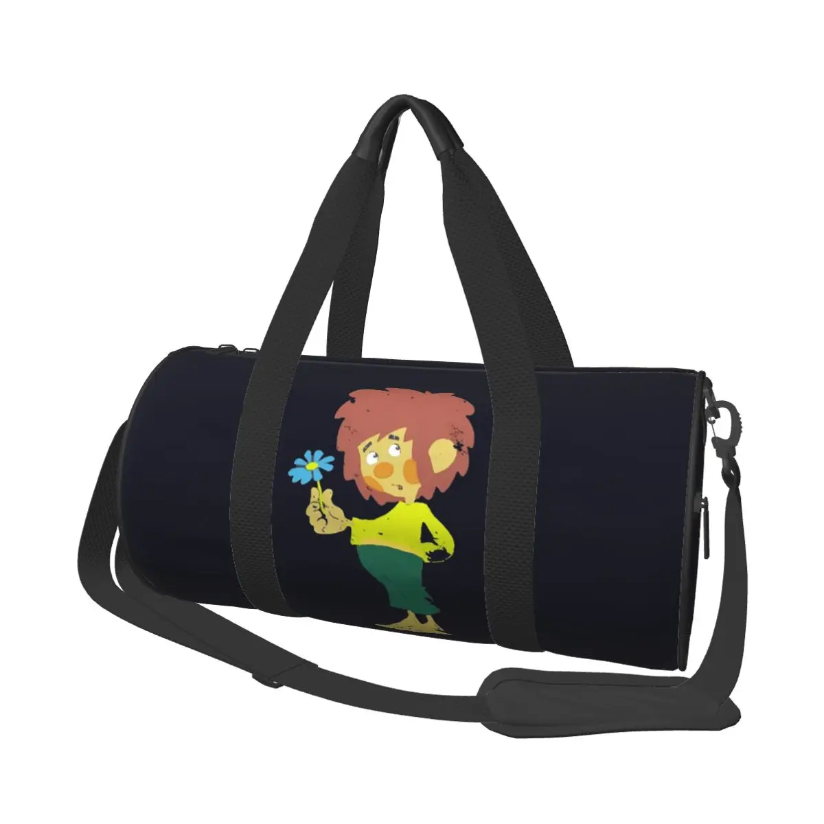 

Pumuckl Blume - Figur 1983 Large Duffle Gym Bag Waterproof Duffle Travel Bags Handbags Fitness bag