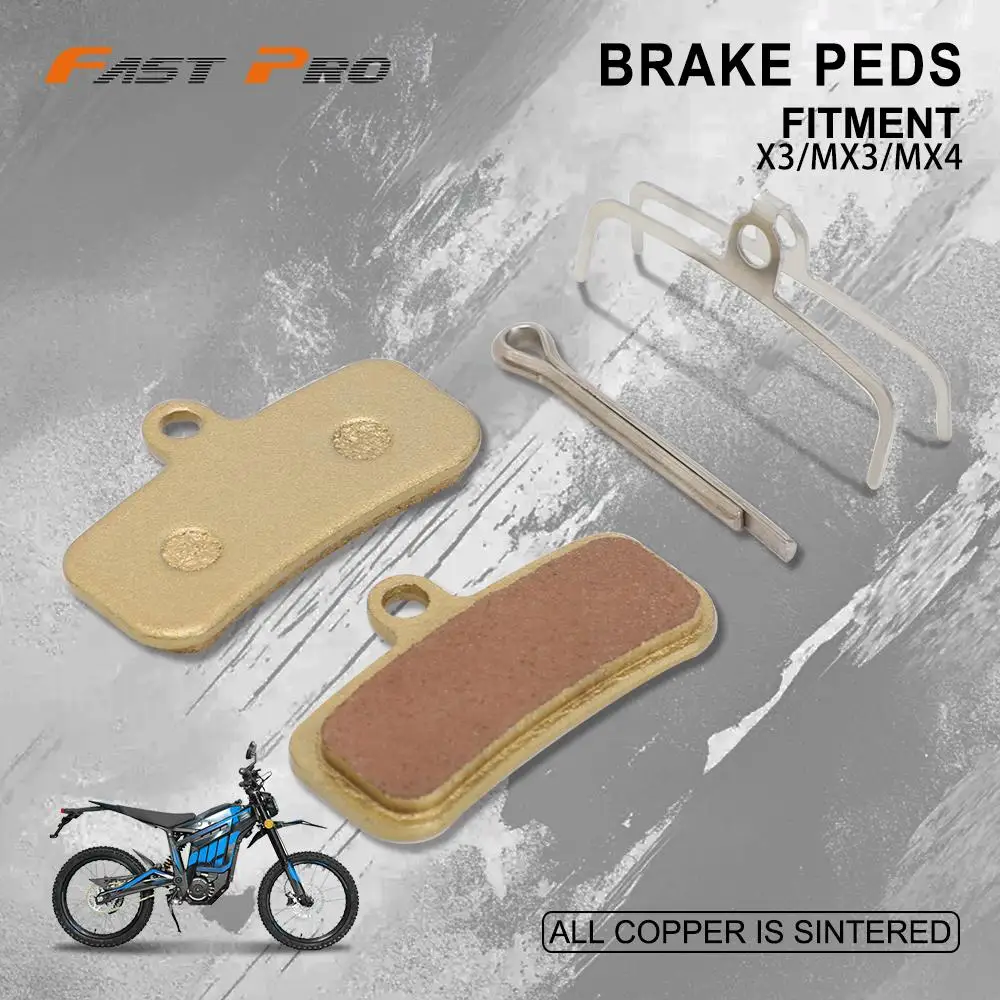 Brake Pads Disc 1 Pair All Copper Based Metal Antirust Motorcycle Accessories For Talaria Sting X3 MX3 MX4 Electric Vehicle Bike