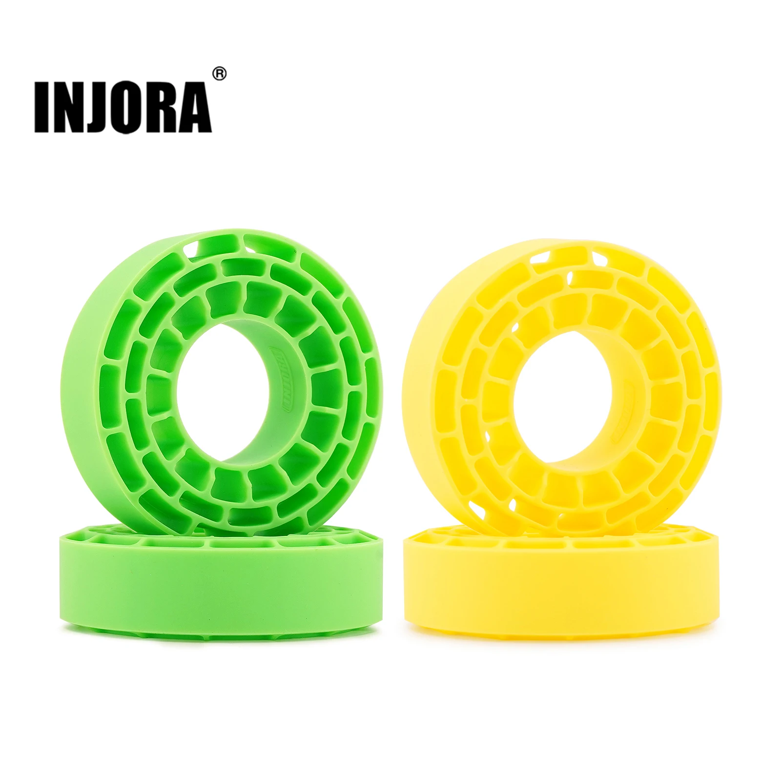INJORA 4pcs Silicone Rubber Inserts For 61-63mm*21mm 1.0