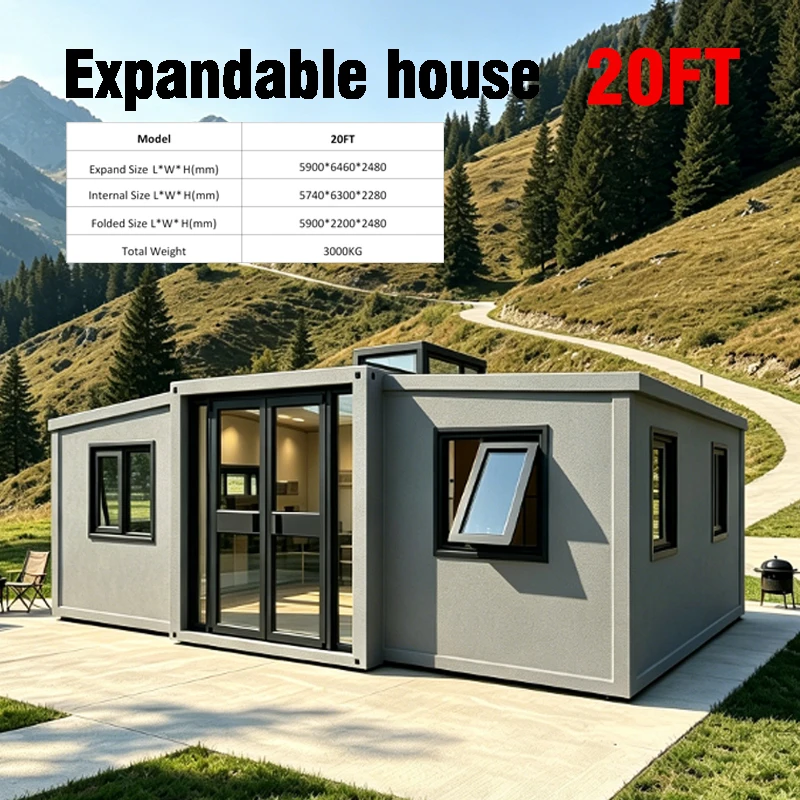 Modular Expandable Unit Eco Friendly Steel Structure Midcentury Modern Granny Flat Cost Effective Office High Quality Waterproof