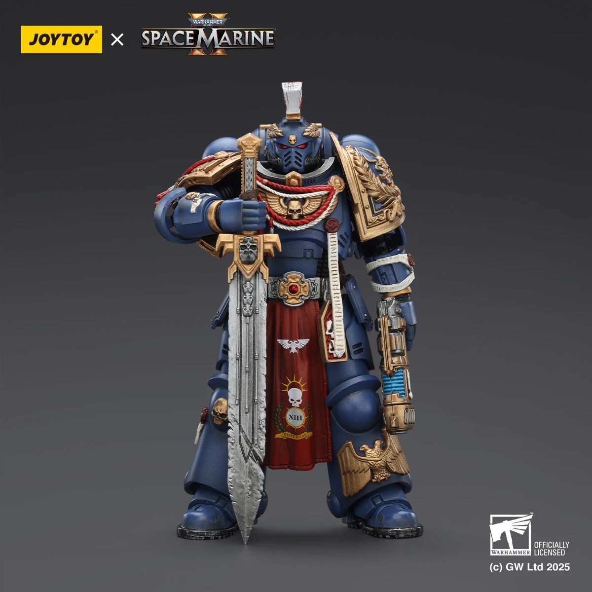 JOYTOY Warhammer 40K 1/18 Ultramarines Heavy Relic Primus Armor Artificer Armor Relic Soldier Figurine Action Figure Model Toys