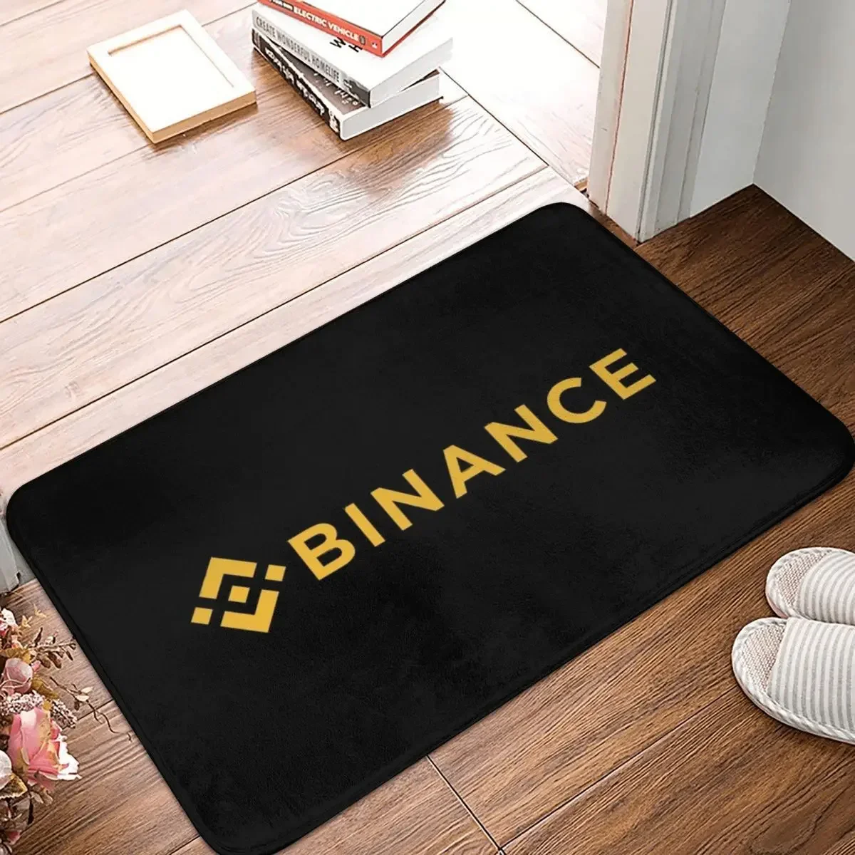 Binance Coin Crypto Miners Non-slip Doormat Kitchen Mat Futures Balcony Carpet Entrance Door Rug Bedroom Decor