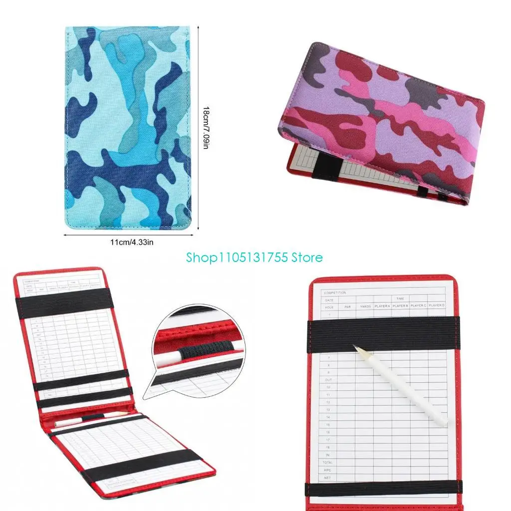 

K0EF Golf Scorecard Holder Pocket Golf Score Book Golf Journal Notebook Yardage Book with Pencil Golf Accessories Easy to Use