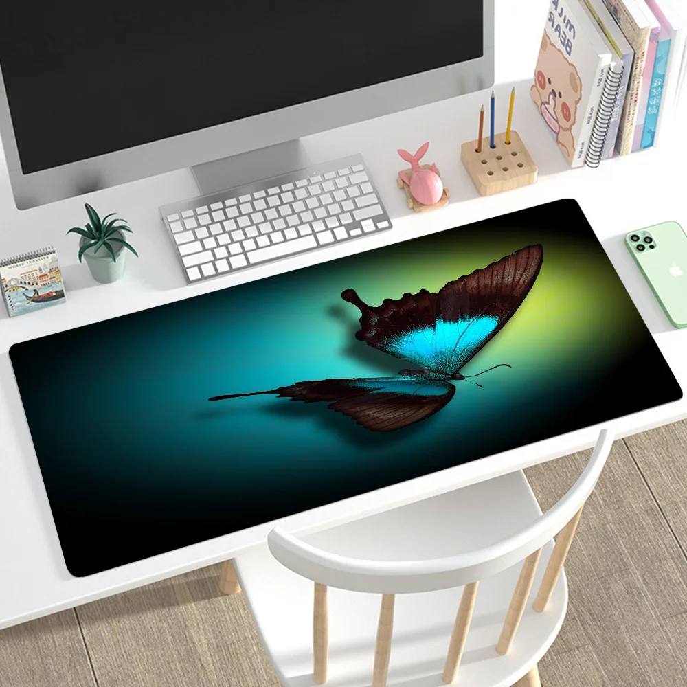 Butterfly Mousepad Mouse Mat Desk Mat With Pad Gaming Accessories Prime Gaming XXL Keyboard Pad Padding Mat