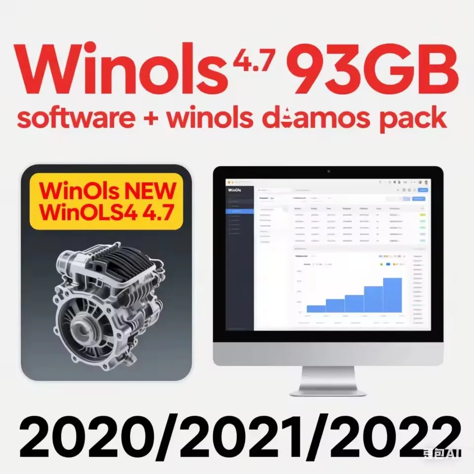 Paquete grande Winols Damos de 93 GB (nuevo) 2020-2021-2022 Chip Winols 4,7 + Winols 4.51 Paquete Damos para sistemas multimedia