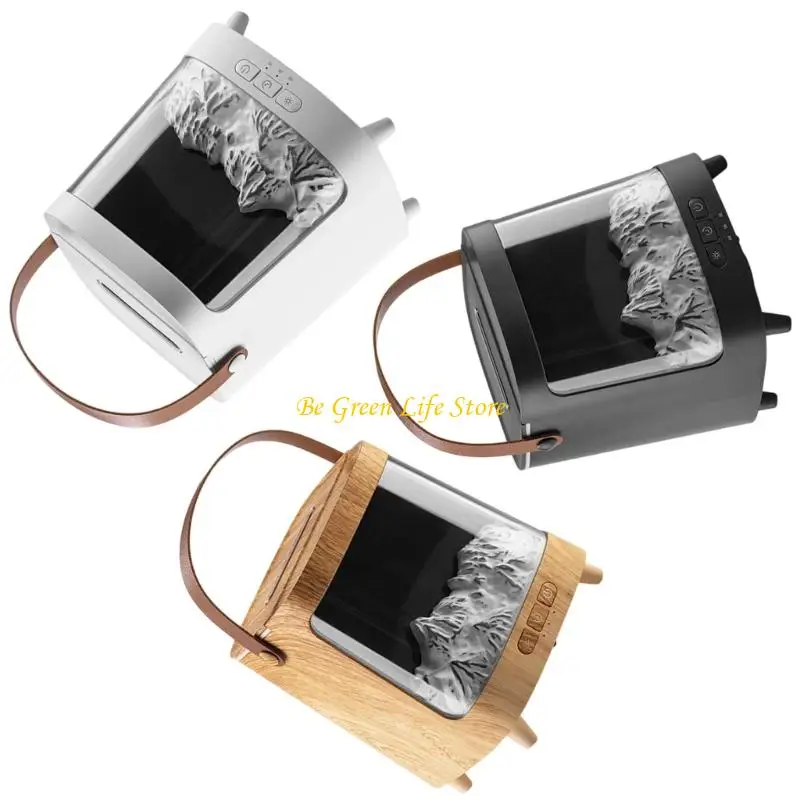 

M7DF Flame Effect Effect Mood Lighting Увлажнитель с 7 цветом утреннего светодиодного диффузора эфирного масла для спальни