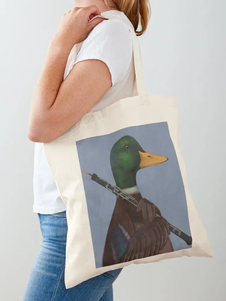 Bolso de mano Duck with Oboe, bolso ecológico, bolsos de compras para mujer, bolsos plegables