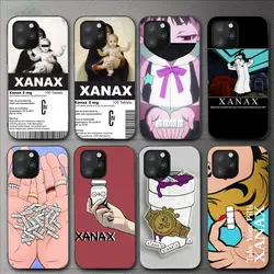 XANAX Phone Case For iPhone 11 12 Mini 13 14 15 Pro XS Max X 8 7 Plus SE XR Shell