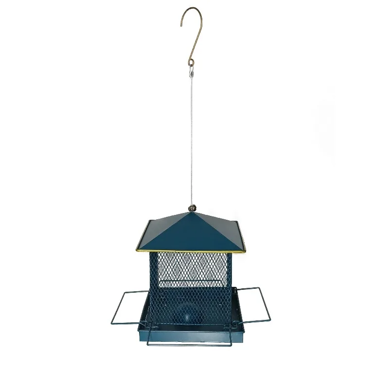 Cross-border New Creative Minimalist House Bird Feeder Outdoor Rainproof Iron Art