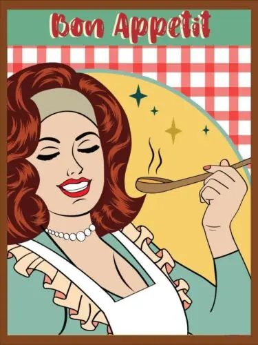 Bon Appetit Vintage Retro Metallschild