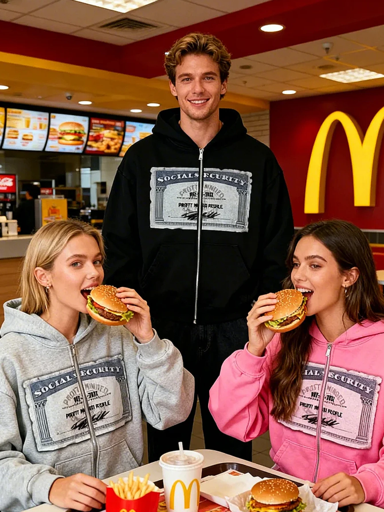 سترات خريفية رمادية عتيقة للرجال على طراز الهيب هوب في الشارع مع قلنسوة Y2K سترة بقلنسوة لطيفة للزوجين #2