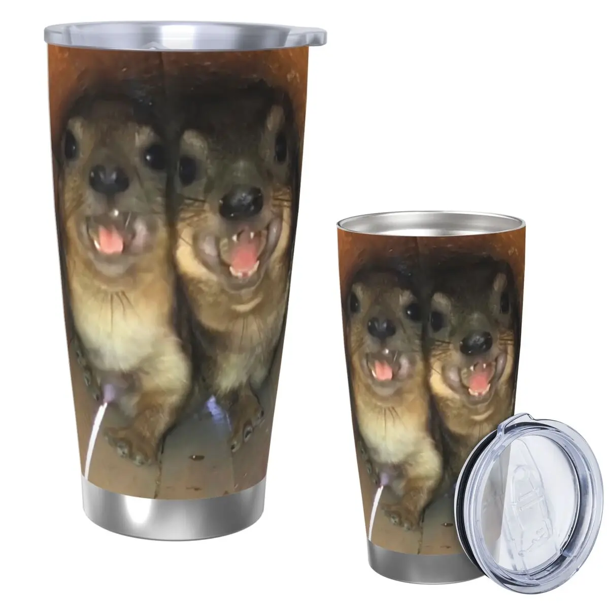 

Rock Hyrax забавный мем стакан из нержавеющей стали, кружки с вакуумной изоляцией, термохолодная бутылка, соломинка с крышкой, 20 унций