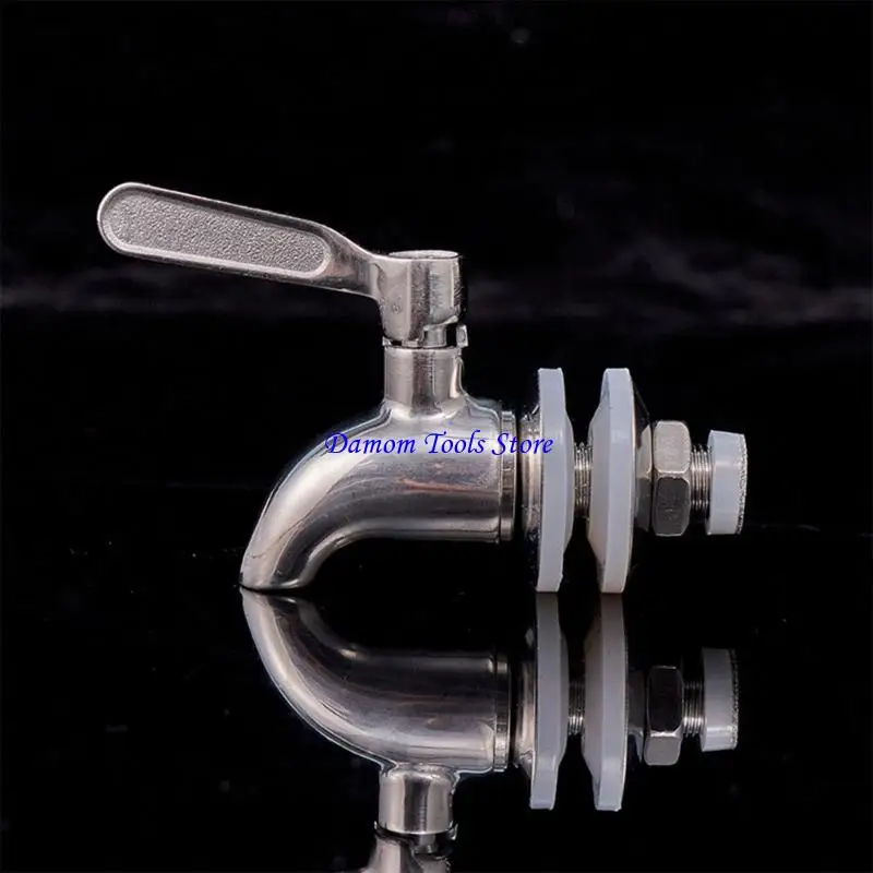 57BE Stainless Steel 12mm   Barrels Spigot Drink Faucet Replacement for Home Brewing
