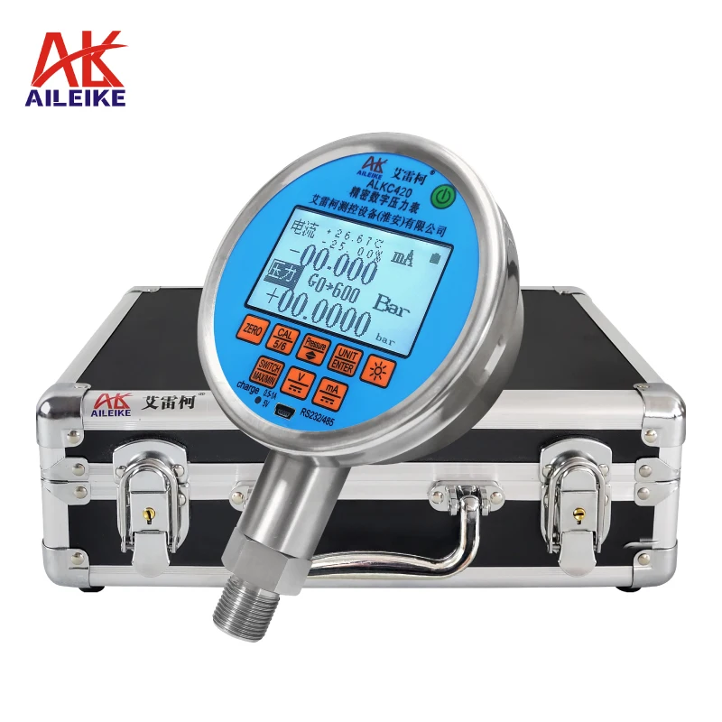 AILEIKE ALKC420 Precision Digital Vacuum Gauge 1000bar Intelligent Relative Pressure Calibrator Pressure Measuring Instrument