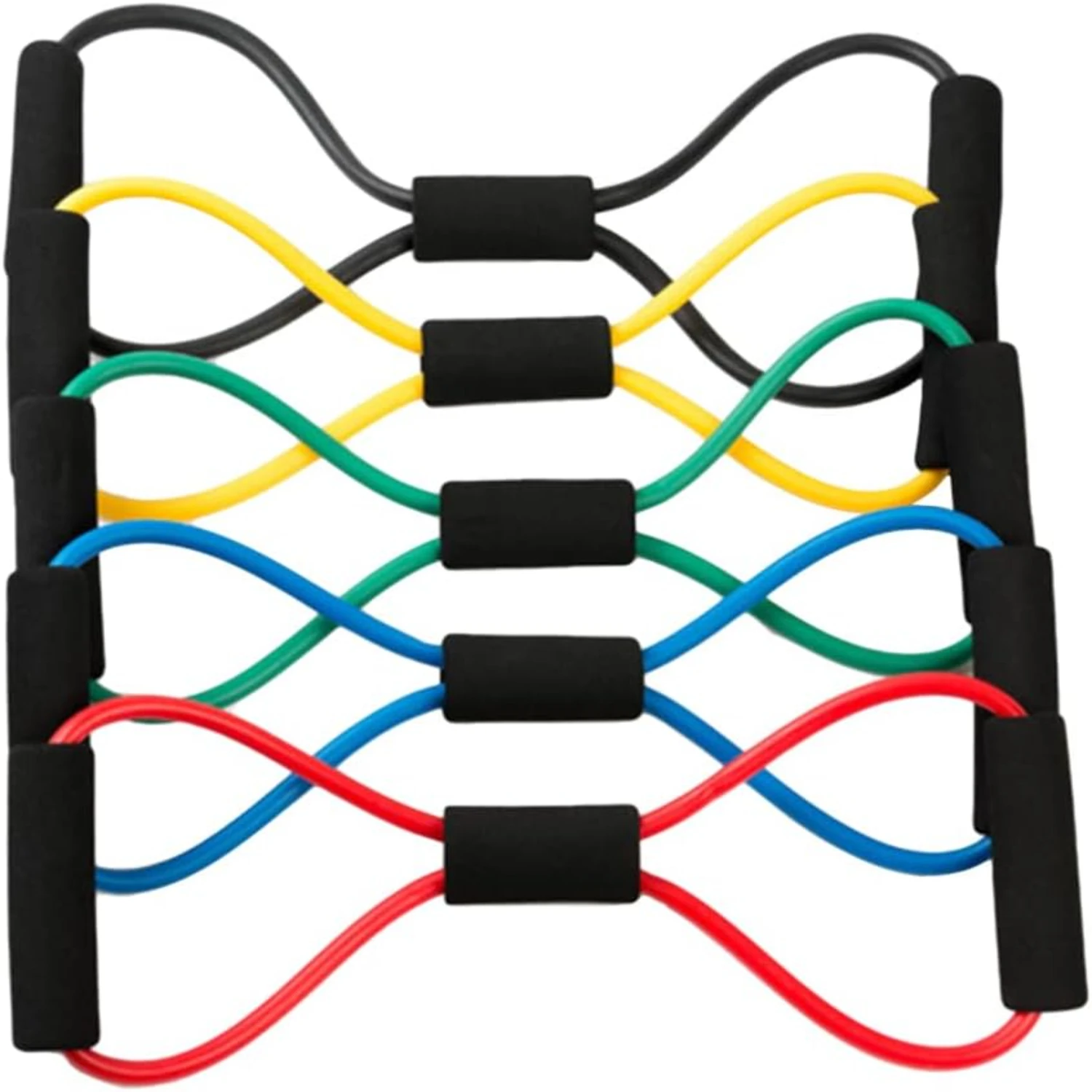 8 Word Elastic Resistance Bands Set for Muscle Training