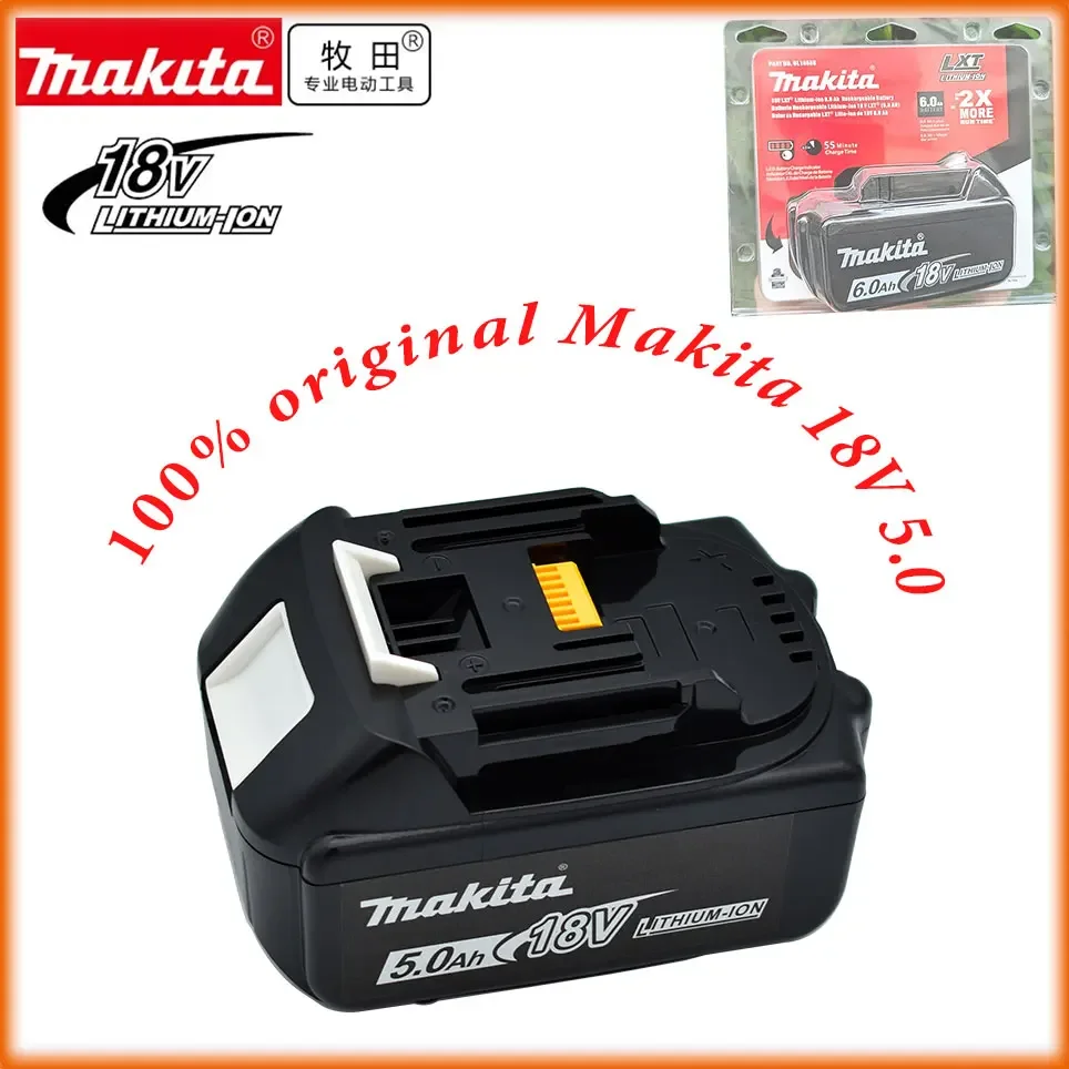 

Makita Original 18V 5000mAh Lithium ion Rechargeable Battery 18v drill Replacement Batteries BL1860 BL1830 BL1850 BL1860B