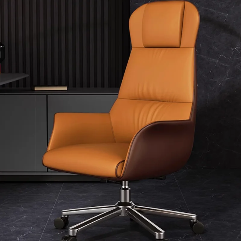 Backrest Wheels Office Chair Throne Nordic Arm Relaxing Office Chair Study Desk Ergonomic Mobile Silla Oficina Trendy Furniture