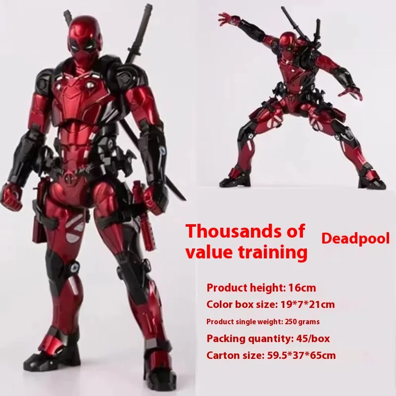 Figuras de acción de los vengadores Deadpool para niños y adultos, juguetes coleccionables de 16cm, piezas reemplazables, regalo de cumpleaños, nuevo Stock