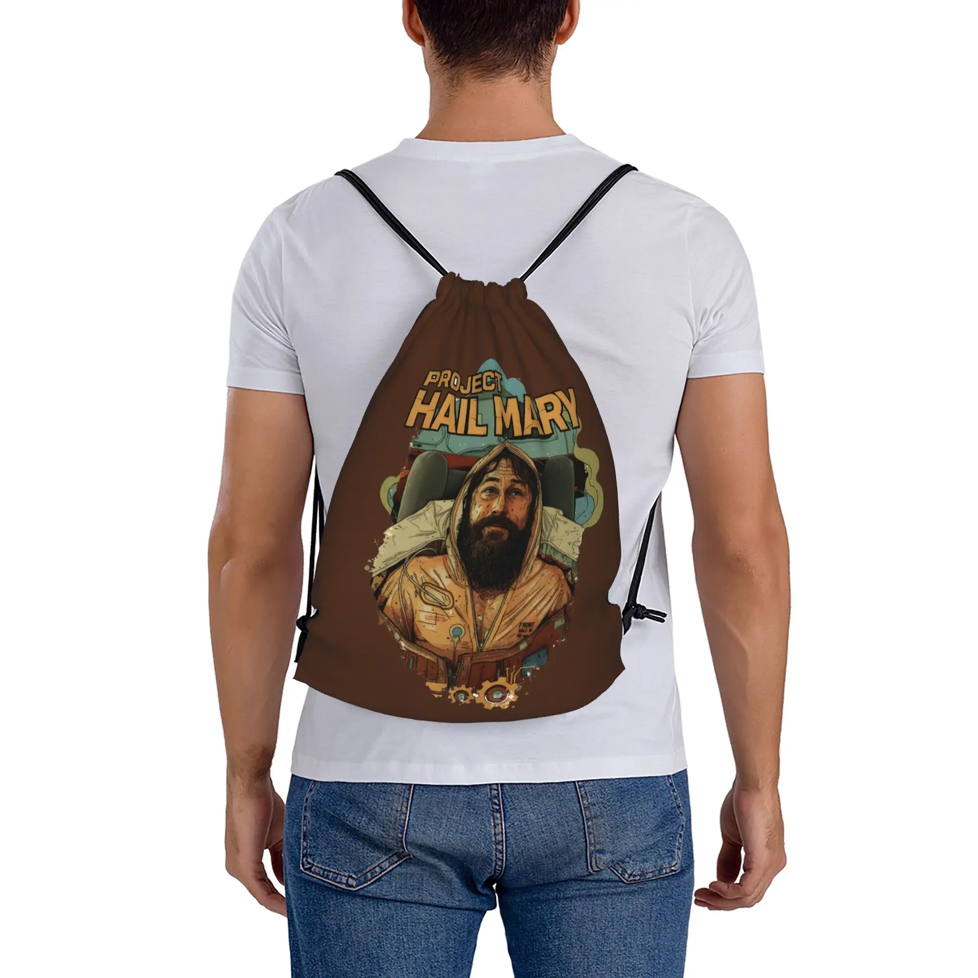 Project Hail Mary 13  Portable Travel Drawstring Backpack Riding Backpack Gym Shoes Drawstring Bags