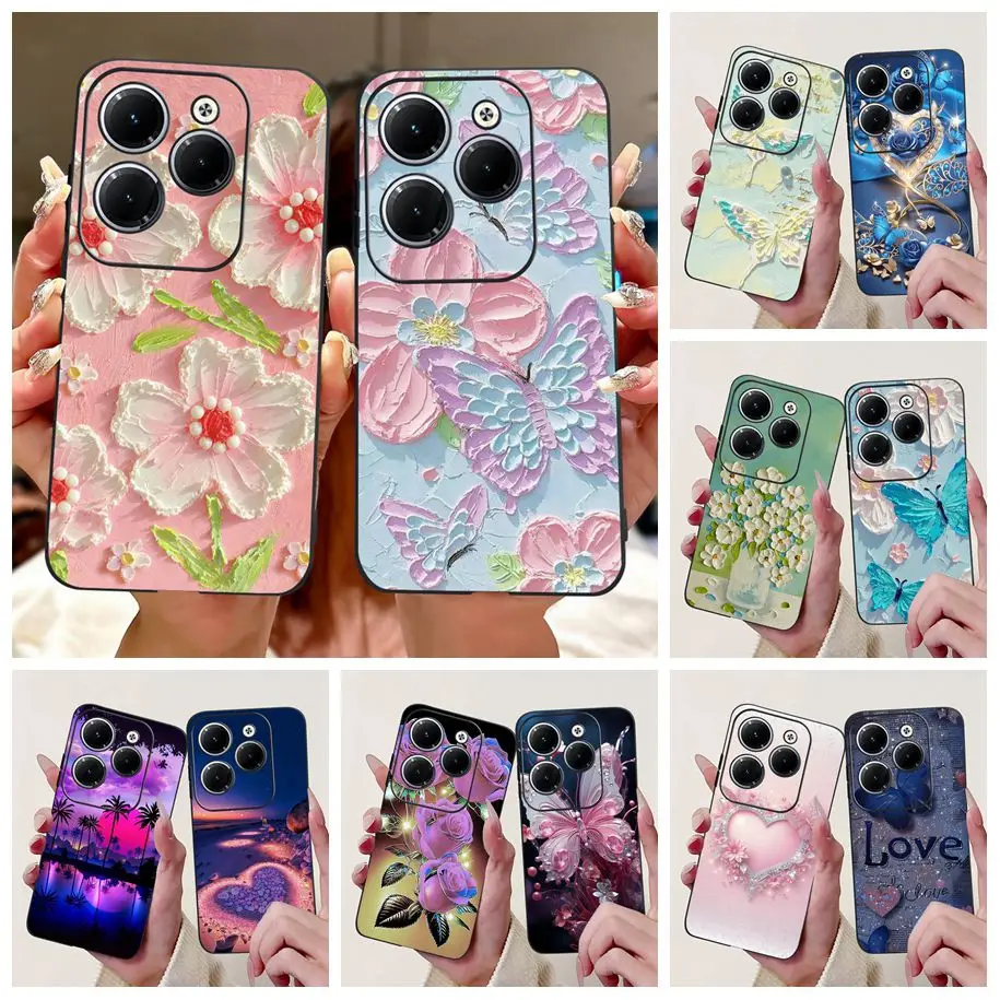 For Infinix Hot 40 Pro Case Hot 40i Cover Soft Silicone Protector Phone Cases For Infinix Hot 40 4G Funda Hot40 Pro Hot40i Coque