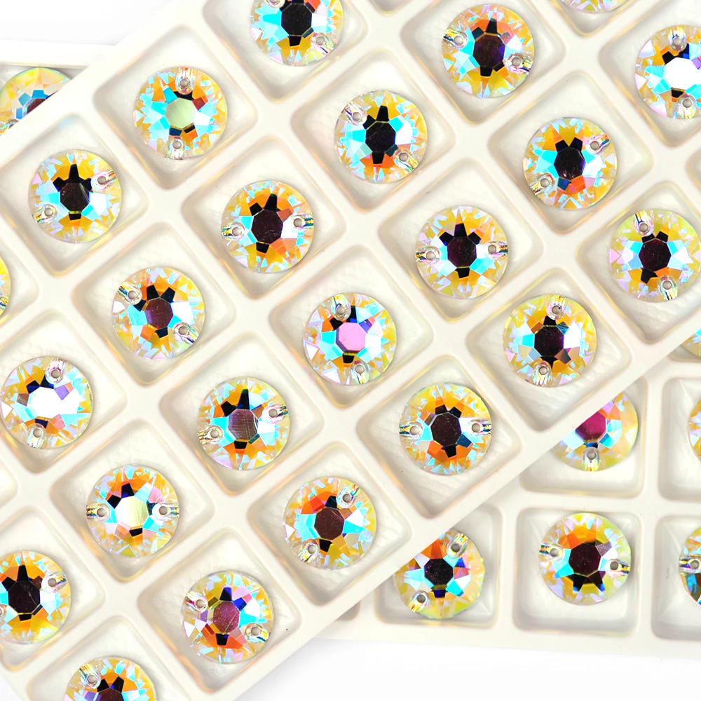 3288 16-Facetten Xirius Näh-Strasssteine zum Aufnähen für Kleidung, Hochzeitskleider, Glas-Nadelarbeiten – Detail 7