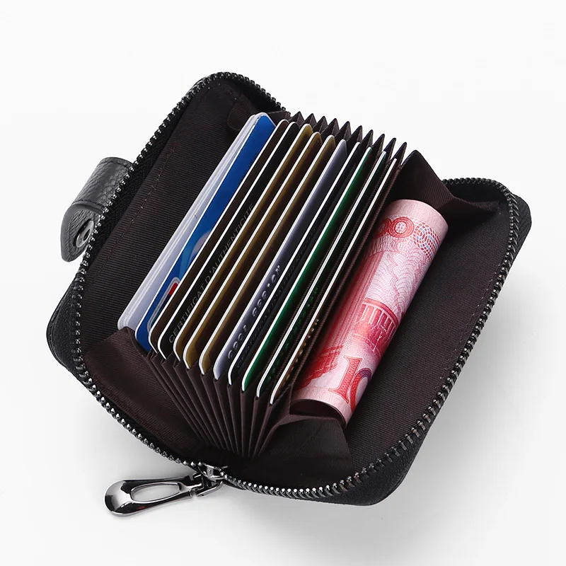 Genuine Leather Men & Women Mini Short Wallet Cow Leather Coin Purse Solid Card Holder Slim Wallet Money Purse Blue Red