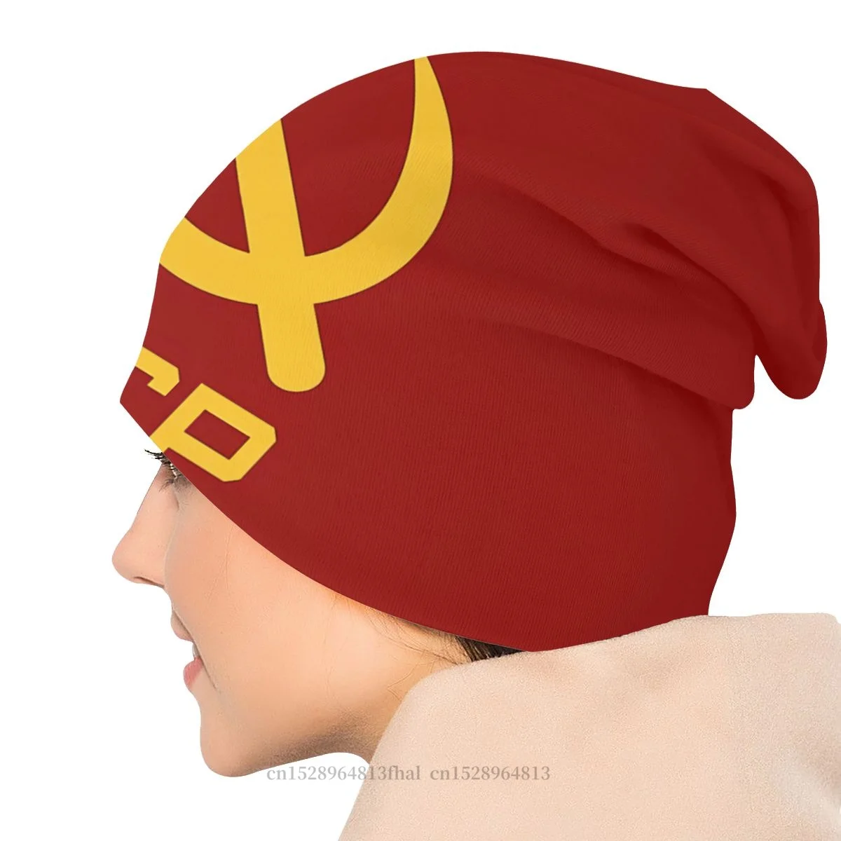 Hat Soviet Union Hammer Sickle Red Star Communism Spring Caps Men Women Russian CCCP Skullies Beanies Ski Caps Soft Bonnet Hats