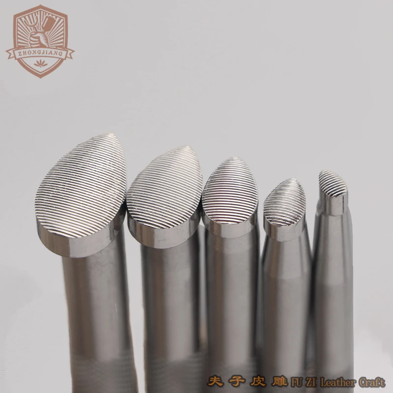 Leather Work Stamping Tool Horizontal Thumbprint Checkered P025 Carving Leather Craft Zhongjiang 304 Stainless streel Stamps