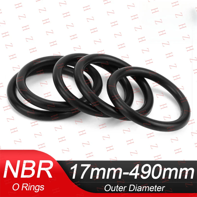 

U+ 6.0mm Cross Section O-Ring Nitrile Rubber Oil Resistant Seals NBR 70 17-490mm OD（Minimum order 10 pieces）