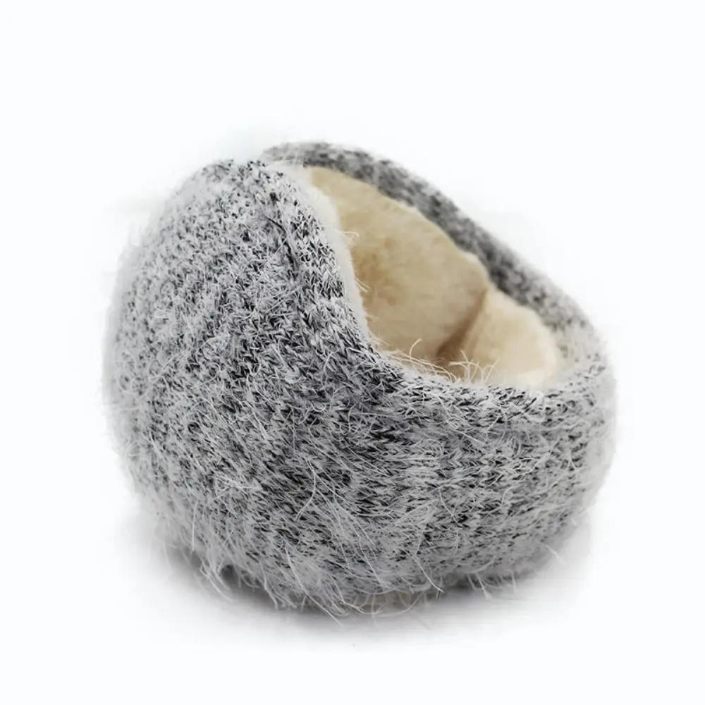 Back Worn Design Mohair Fleece Earmuffs Stretch Lining Foldable Ear Protector Portable Lightweight Thermal Ear Muffs