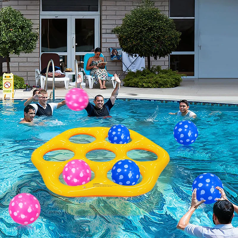 Hexagonal Inflatable Swimming Toy Pool Entertainment PVC Water Throwing Prop for Summer Water Fun Family Activities 2026 New
