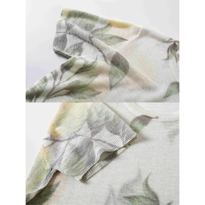 Spring Knitted Sweater For Women New Sweet Elegant Solid O Neck Pullover Drop Sleeves Knitted Tops Sunscreen Clothing