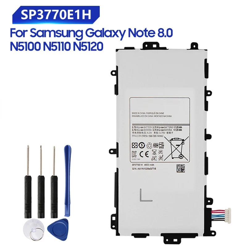 Replacement Battery For Samsung Galaxy Note 8.0 N5120 N5100 N5110 Rechargeable Tablet Battery SP3770E1H 4600mAh