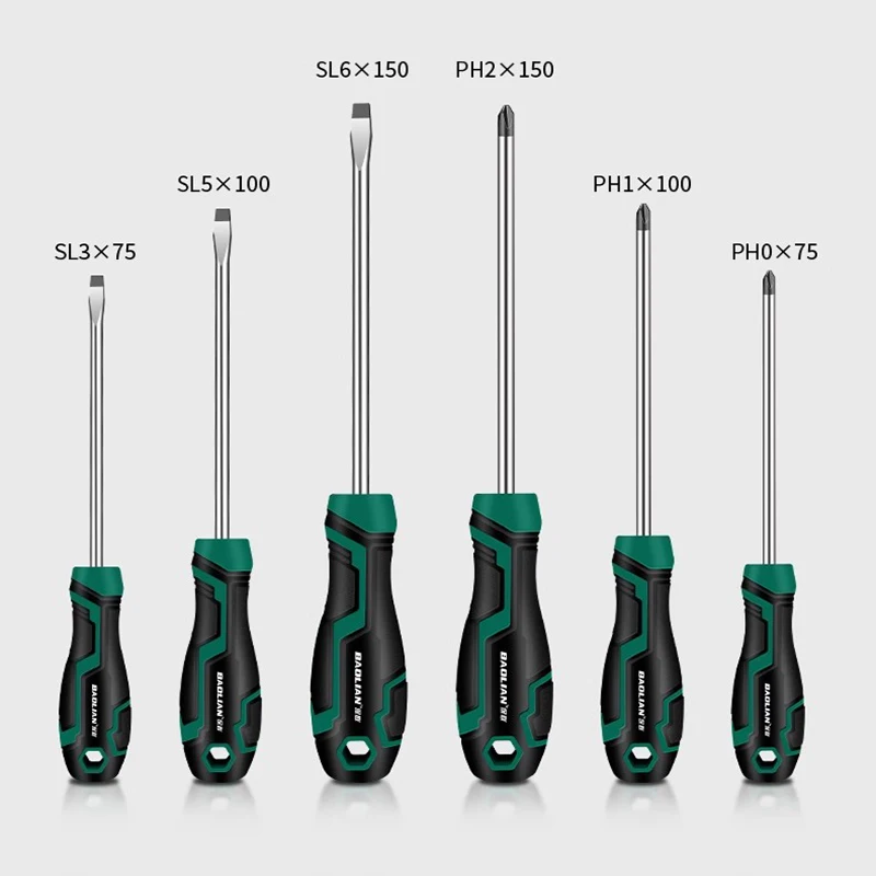 Multipurpose Handle Screwdrivers Set With Magnetic Insulated Security Repair Hand Tools Cross/Straight Type Screw Driver