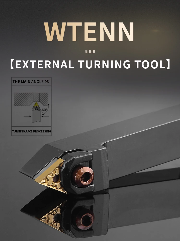 WTENN1616 WTENN2020 WTENN2525 WTENN3232 Externe Drehen Werkzeug WTENN Drehmaschine Bar Drehen Halter CNC Schneiden Werkzeug Cutter Bar – Detail 4