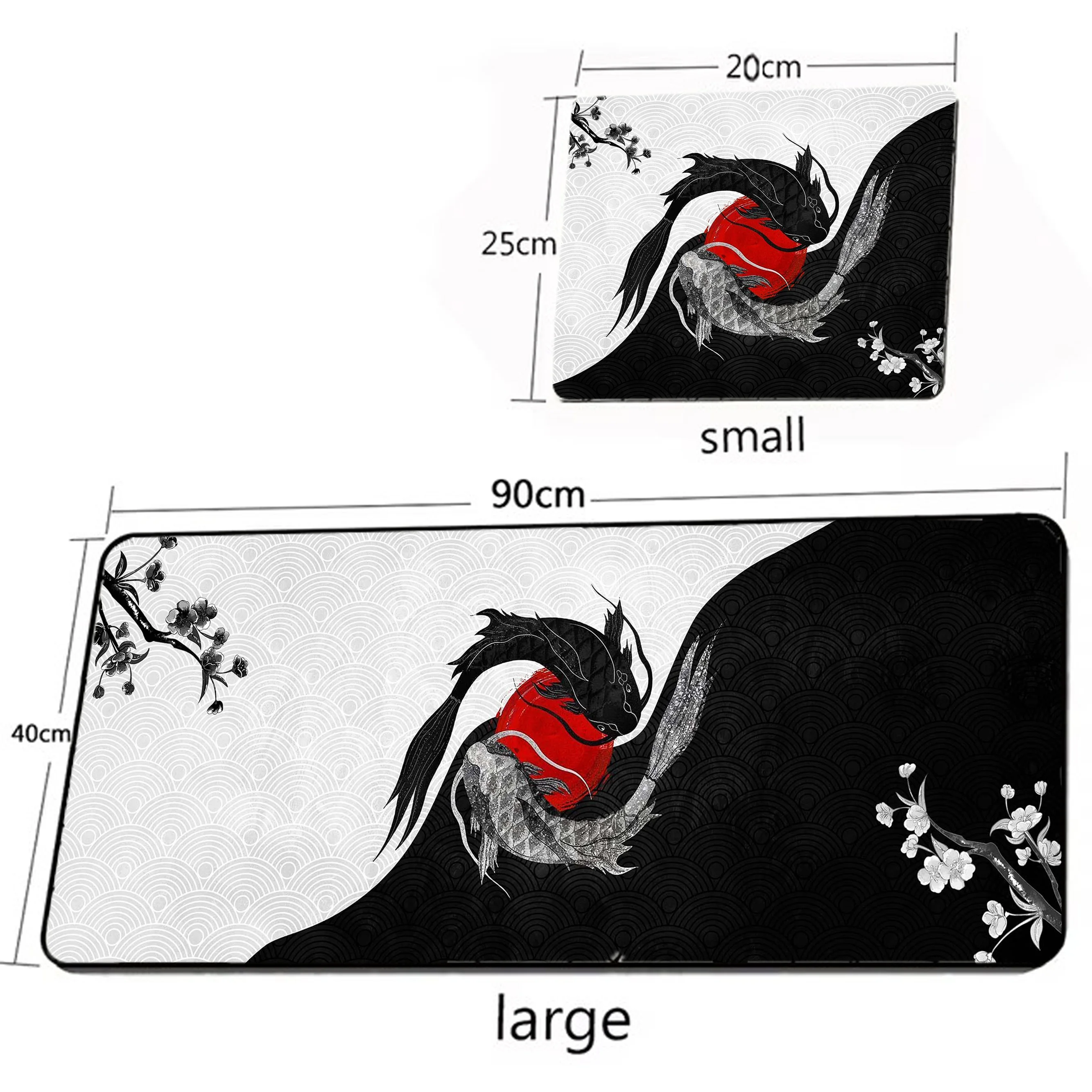 

Japanese Koi Large Gaming Mousepad Fish Gamer Speed Keyboard Pads Notebook Laptop Carpet Locking Edge Mouse Pad For Gamer Rug