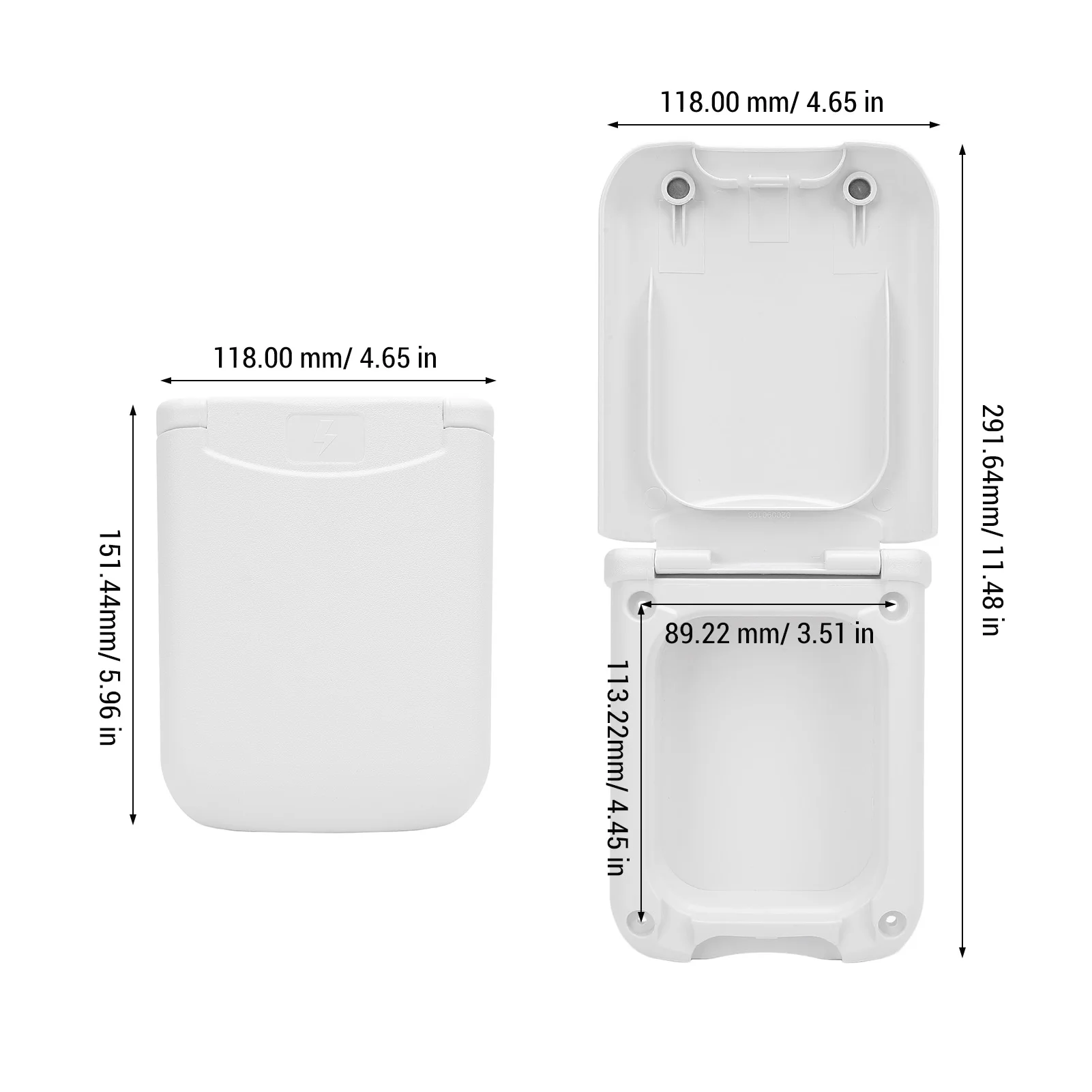 Trailer Electrical Outlet Box RV Power Outlet Box Cover Anti Aging Easy Identification UV Proof Colorfast for Camping Vehicle