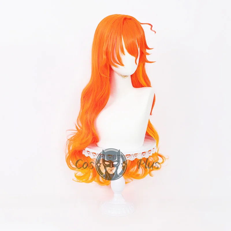 Wuthering موجات أوغوستا شعر مستعار تأثيري طويل برتقالي التدرج شعر متموج مقاومة للحرارة الباروكات للنساء الفتيات Rinascita Septimont الطرف #3