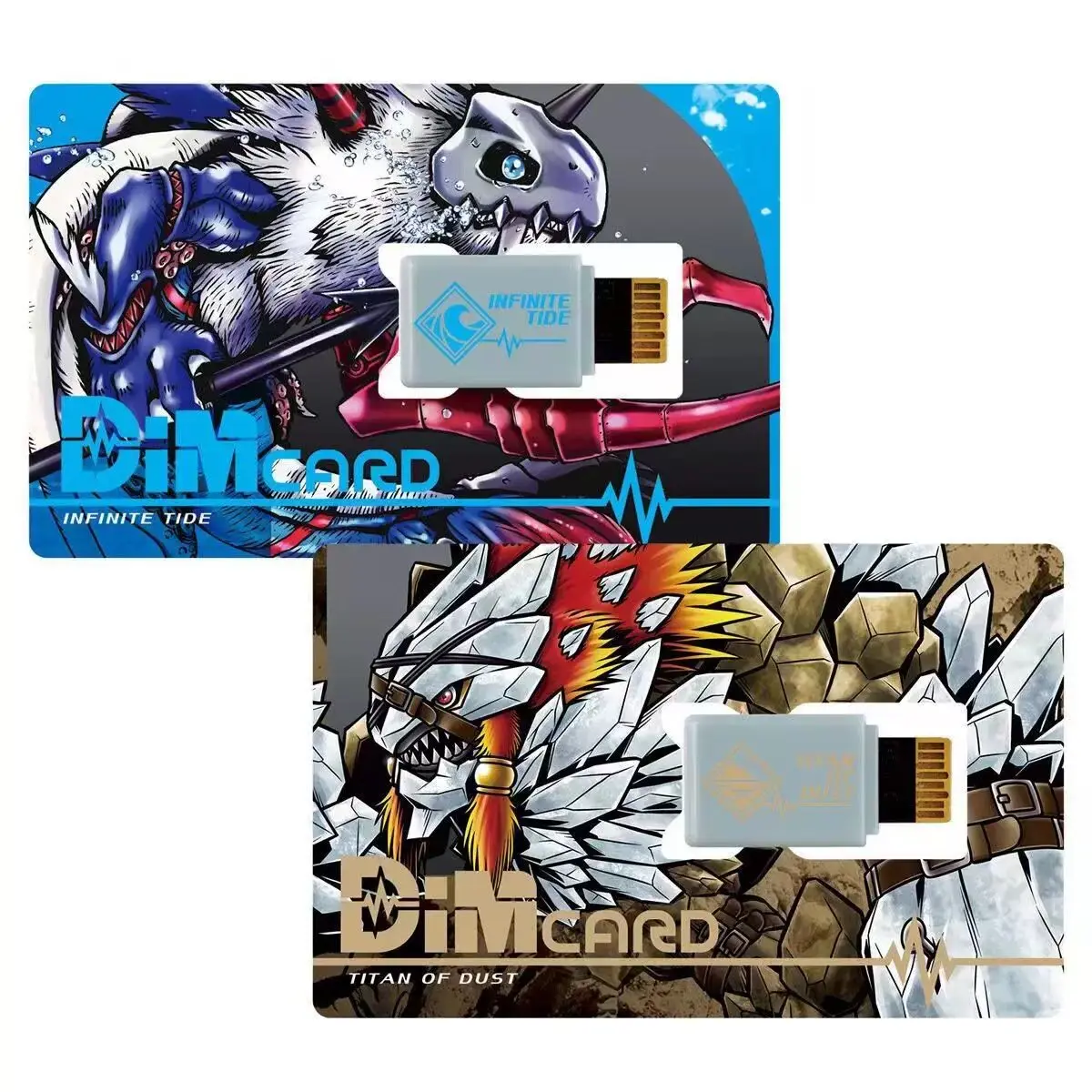 Bandai Digimon DIM Card for Vital Bracelet Digital Monster Interactive Virtual Pet Memory Card Collectible Game Card Hobby Gift