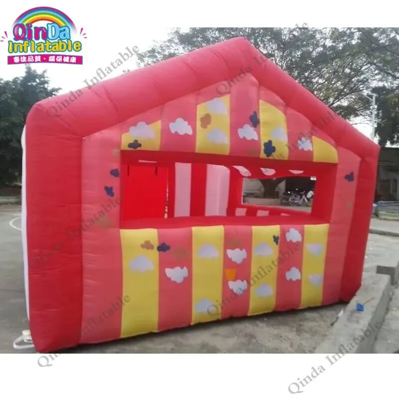 4*4*3M Inflatable Colorful Bouncer House, Inflatable Christmas Booth Tent For Promotion