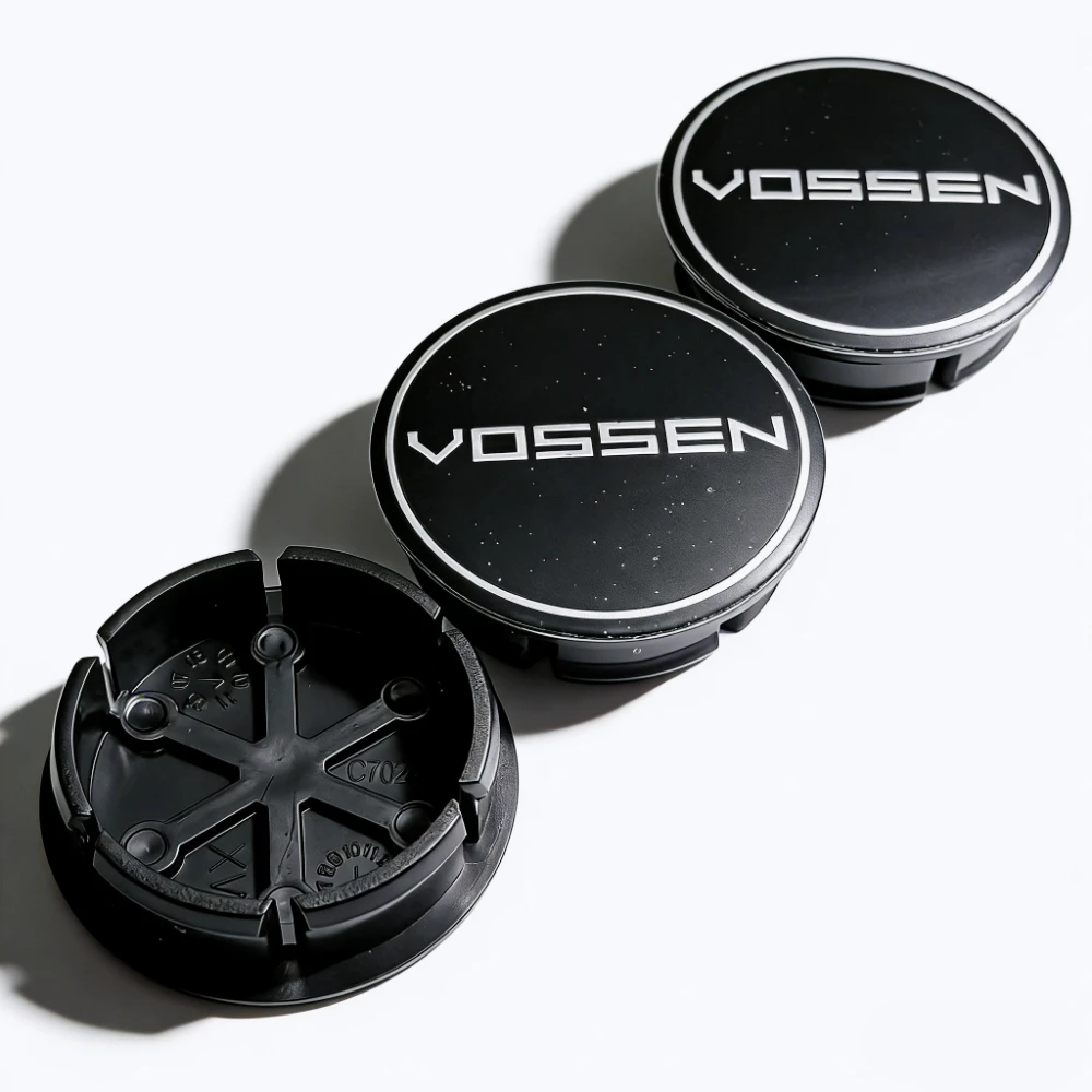 4 Uds Vossen Logo emblema tapas centrales de rueda de coche 48MM 42MM cubo de ruedas tapa a prueba de polvo tapas de llanta cubierta antipolvo reemplazar accesorios de coche