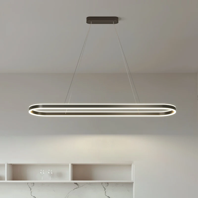 Imagem -04 - Led Pingente de Luz para Jantar Sala Quarto Home Decor Iluminação Interior Branco Preto Suspensão Luminária Pendurado Luz Lâmpadas