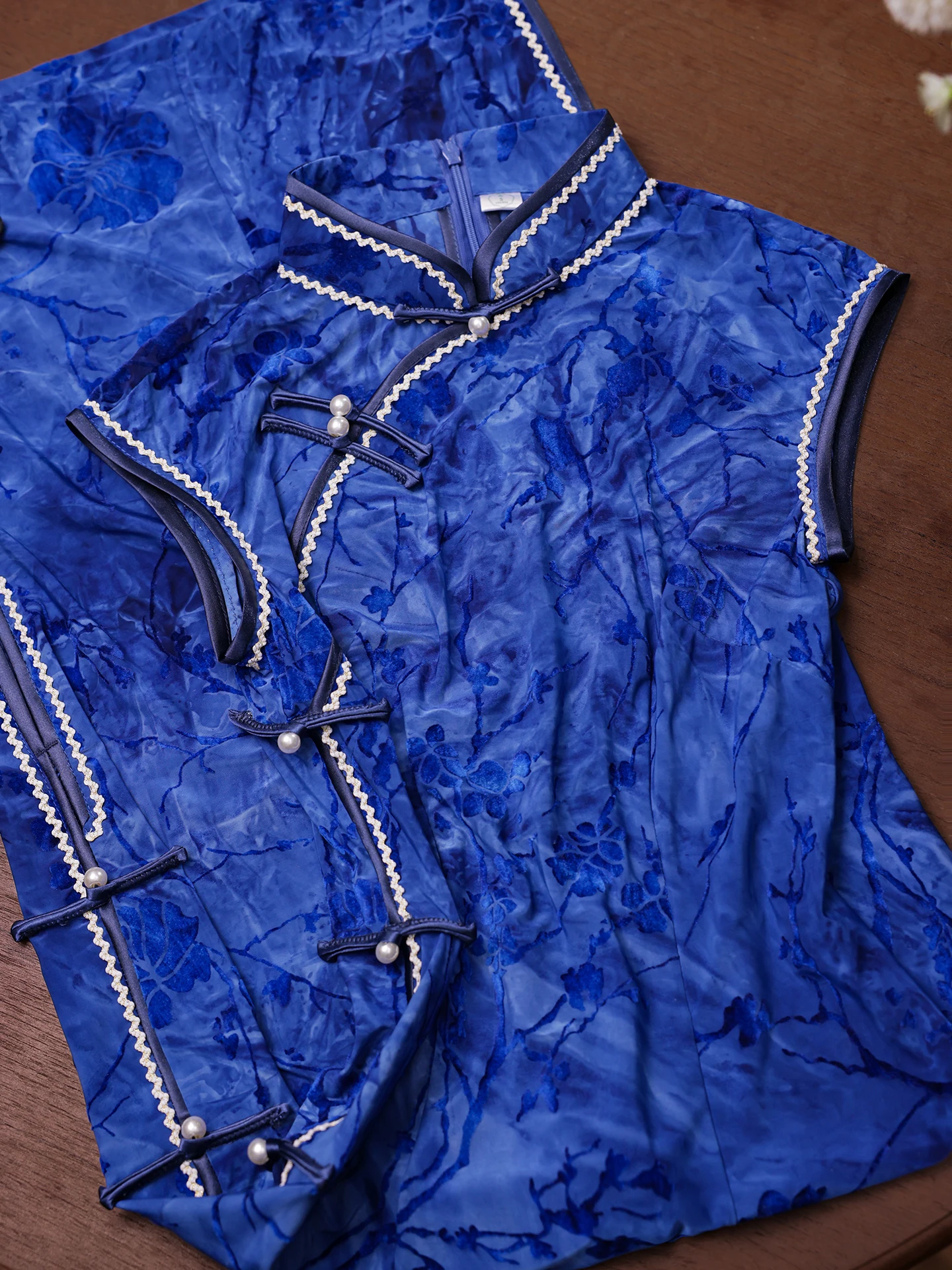 new-chinese-sle-svel-blue-dr-young-daily-version-improved-floral-pattern-breathable-medium-length-skirt