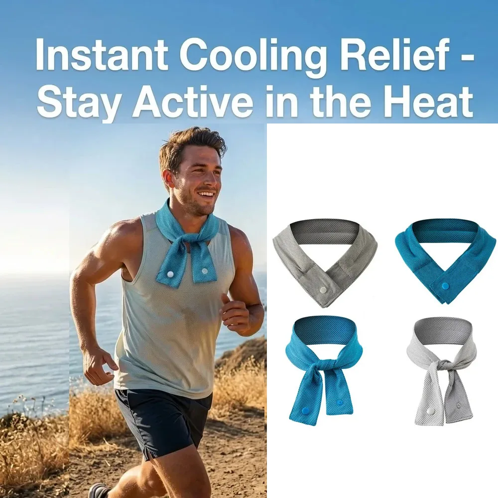 Natural Cool Feeling Cooling Ice Scarf Outdoor Sports Headscarf Sweat-wiping Towel Ice Belt Cold Towel for Active Lifestyle